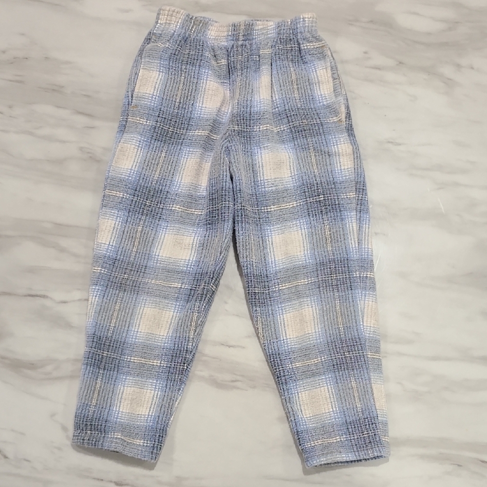 Vintage Plaid Kids Bottoms in Blue and White